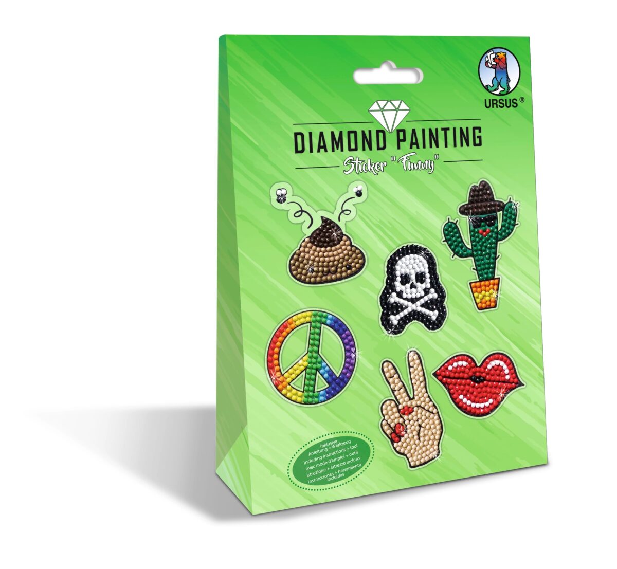 URSUS Diamond Sticker Funny 43500003 10x15cm 2 Bogen – Hochwertig & günstig bei ShopDeca