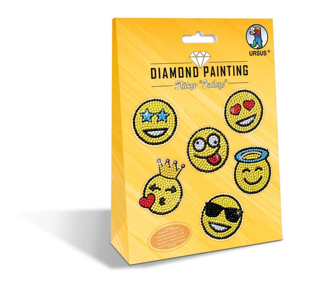 URSUS Diamond Sticker Smileys 43500006 10x15cm 2 Bogen – Hochwertig & günstig bei ShopDeca