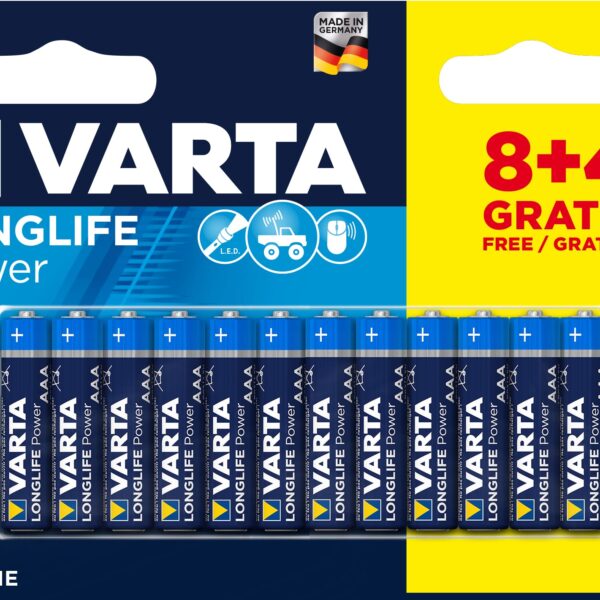 VARTA Batterie Longlife Power 4903121472 AAA/LR03, 12 Stück