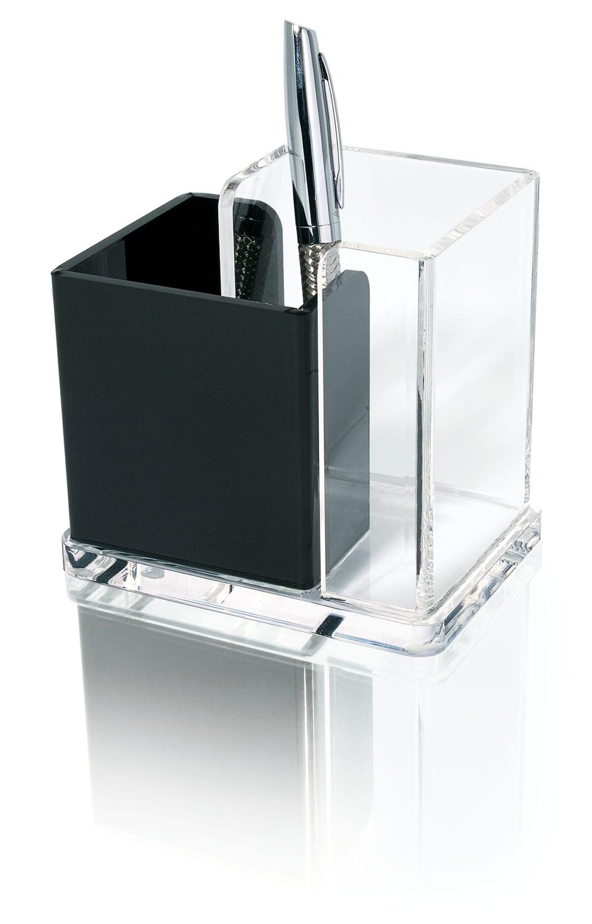 WEDO Stifteköcher EXKLUSIV 606001 12x8.5x10cm Acryl schw./tran. – Hochwertig & günstig bei ShopDeca