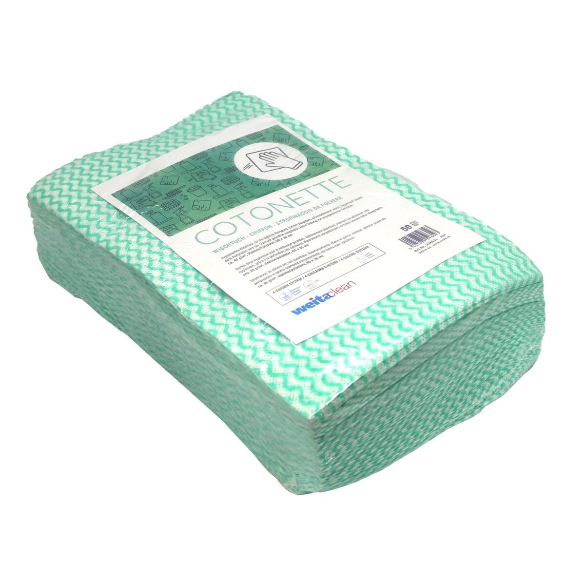 WEITACLEAN Allzwecktuch Cotonette 38x60cm 238531 grün 50 Stück – Hochwertig & günstig bei ShopDeca