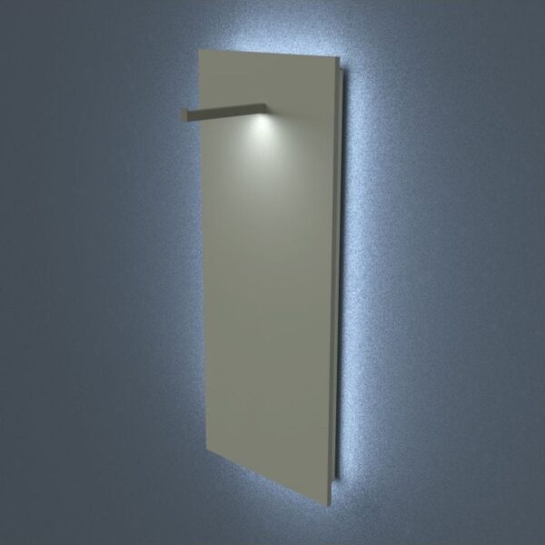 Kleiderständer Wopa LED, Metall schwarz