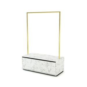 Kleiderständer Carolina, Metall gold matt gebürstet