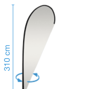 flyflag medium, inkl. Druck