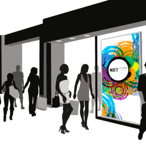 LED Leuchtkasten für Schaufenster H2000-H3000 - Profil 160BL, inkl. Druck