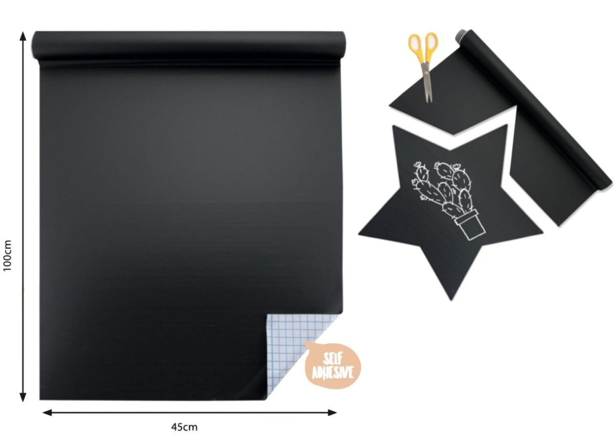 Securit Selbstklebende Kreidefolie schwarz 100x45cm – Hochwertig & günstig bei ShopDeca