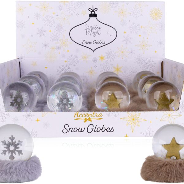 ACCENTRA Schneekugel 3060157 WINTER MAGIC, 2 assortiert