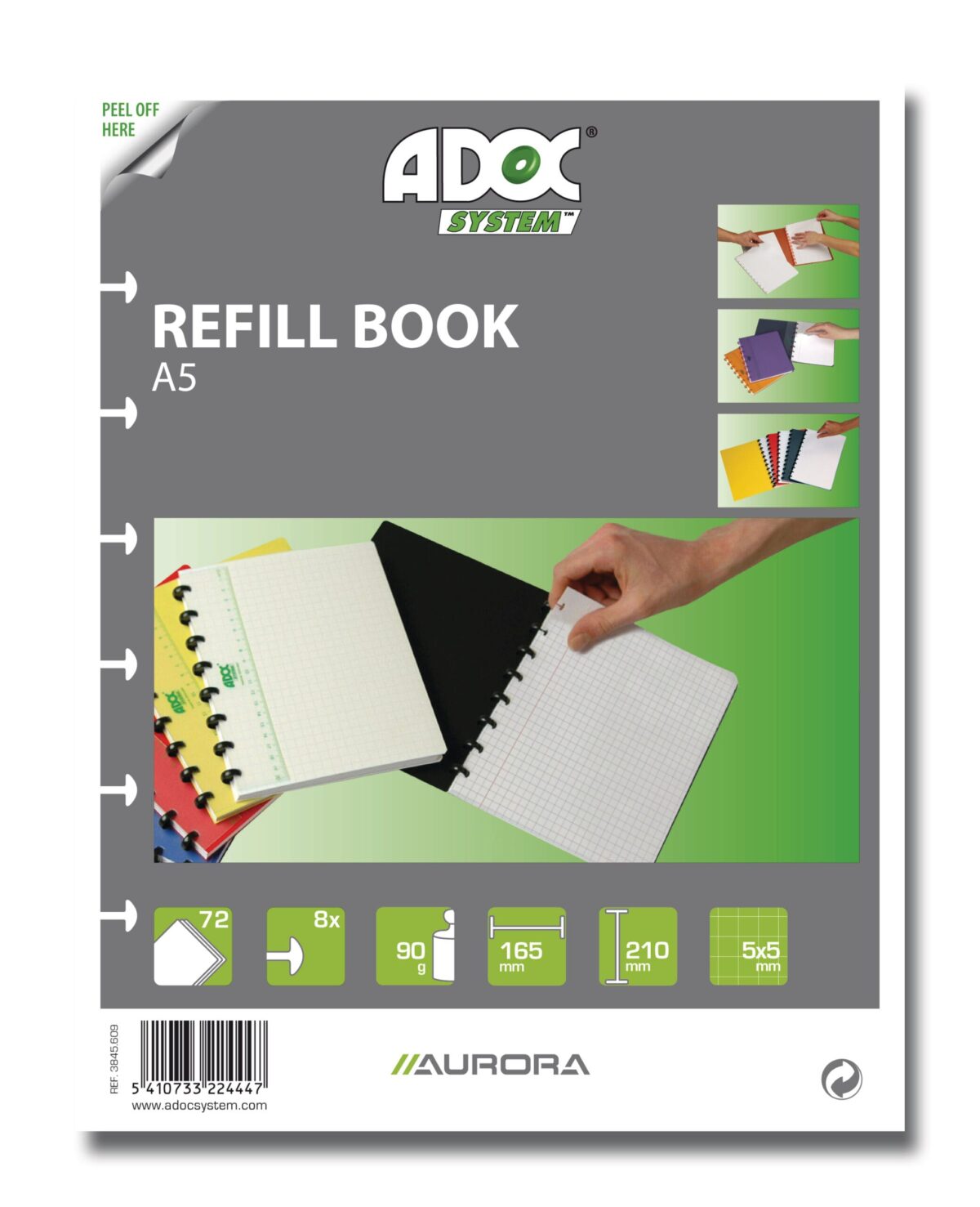 ADOC Ersatzblätter A5 3844.610 kariert 4x4 72 Blatt – Hochwertig & günstig bei ShopDeca