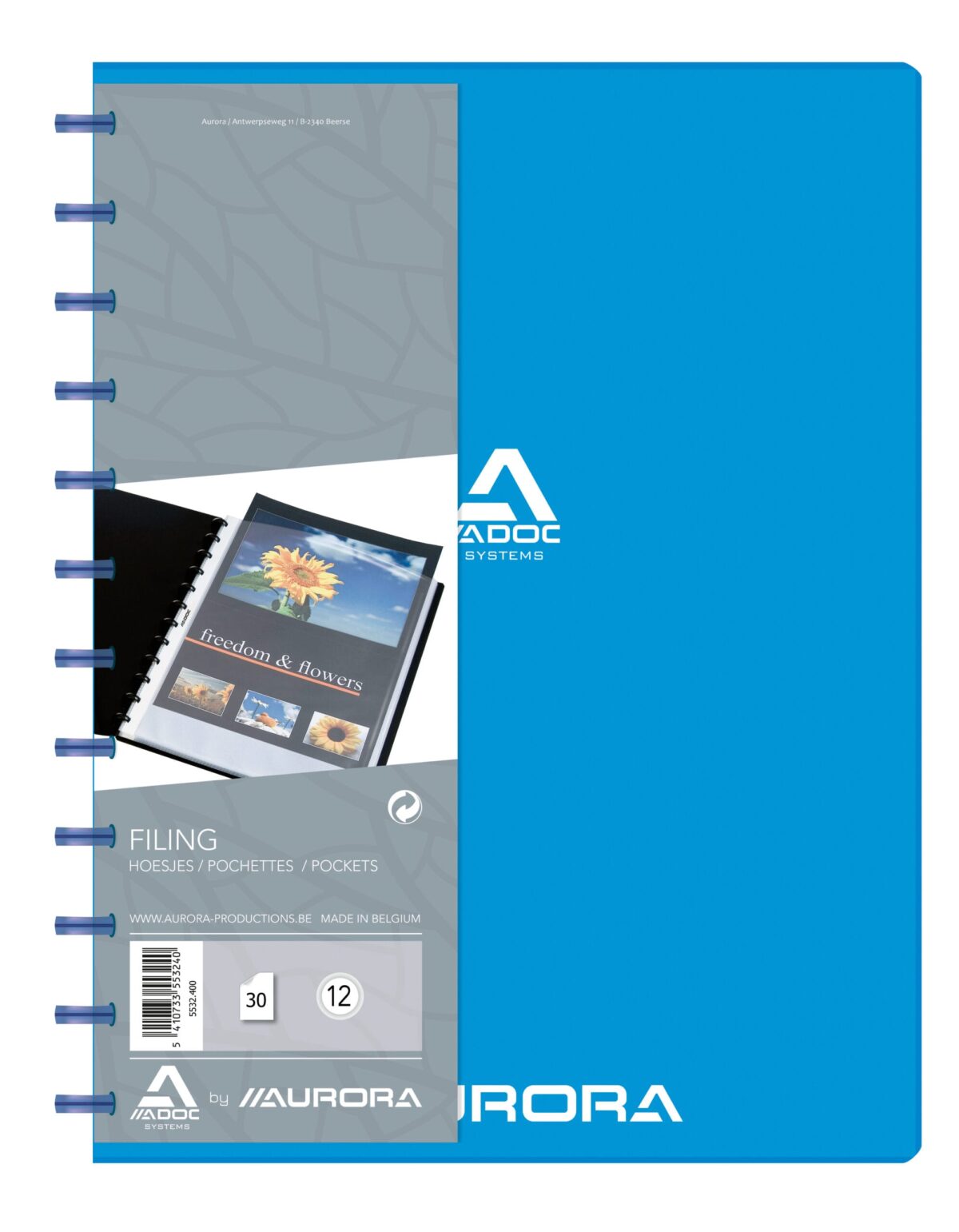ADOC Sichtbuch PP transparent A4 5532.400 blau 30 Taschen – Hochwertig & günstig bei ShopDeca