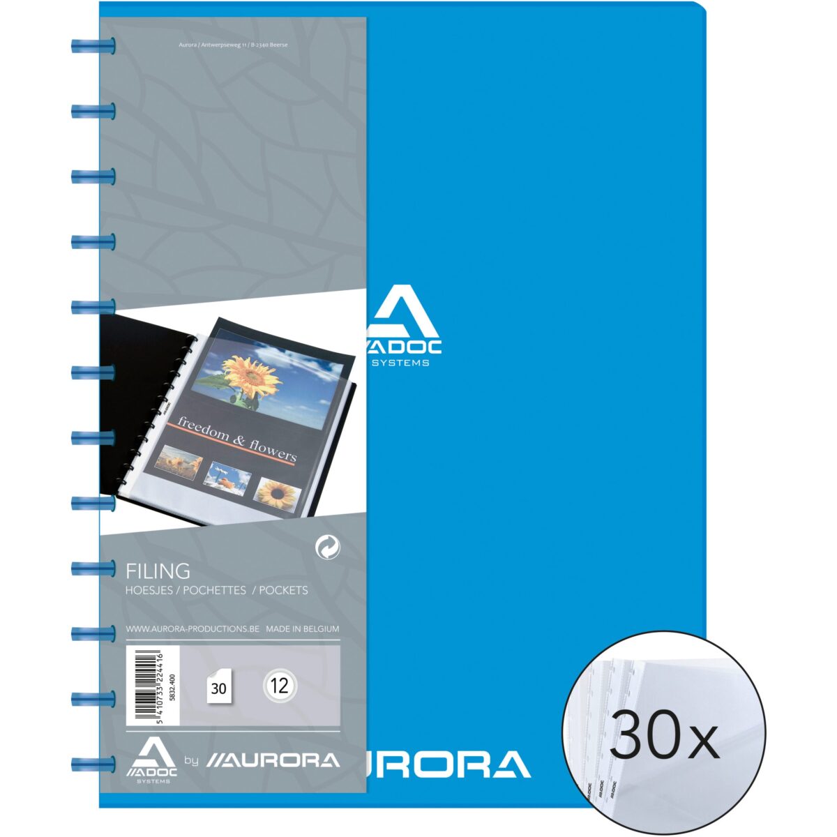 ADOC Sichtbuch Standard A4 5832.400 blau 30 Taschen – Hochwertig & günstig bei ShopDeca
