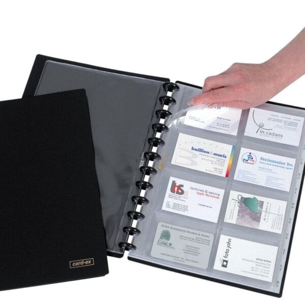 ADOC Sichtbuch Bind-Ex A4 9287.012 schwarz, 800my 12 Taschen