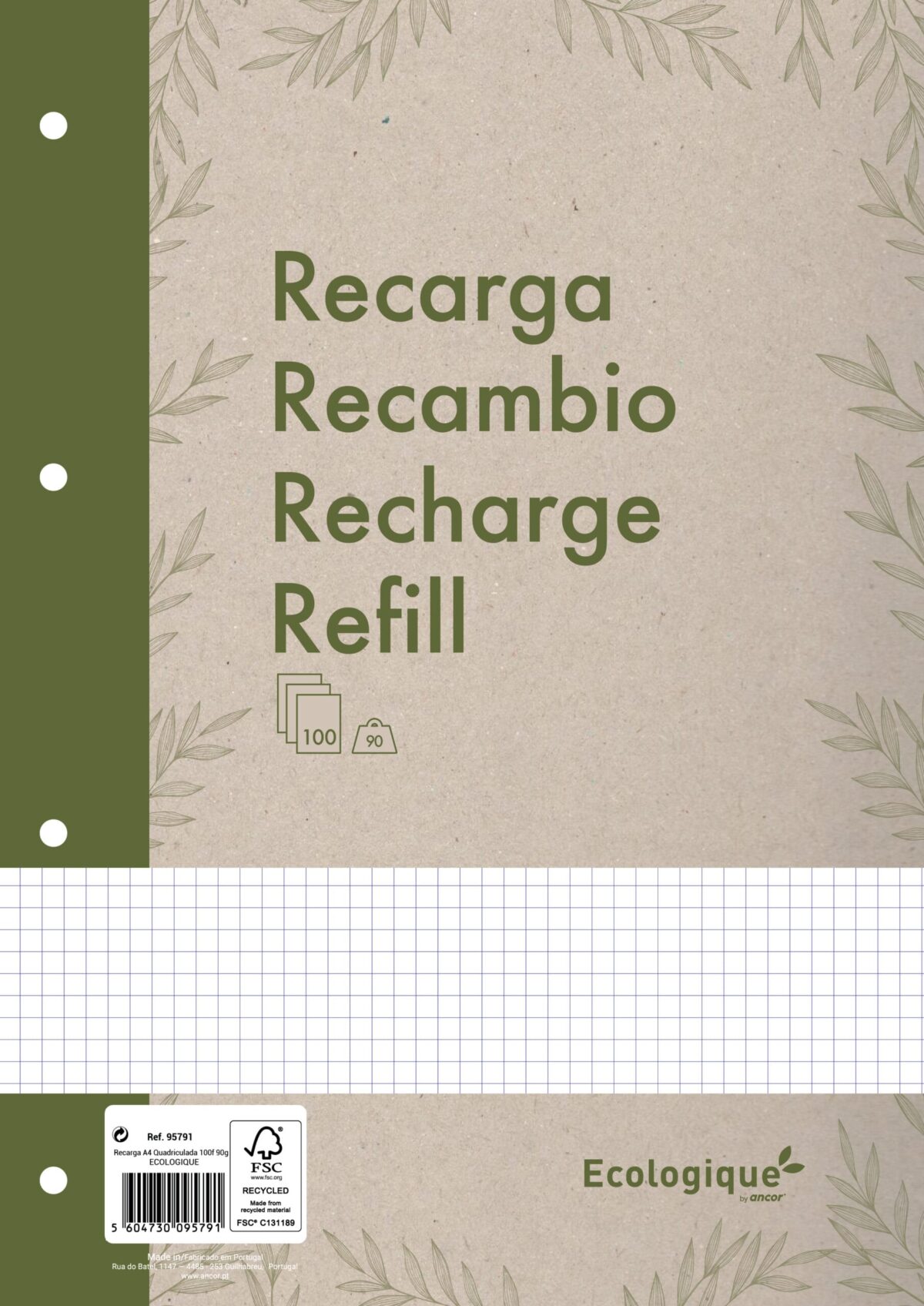 ANCOR Refill A4 ECOLOGIQUE 095791 5mm, 90g 100 Bl. – Hochwertig & günstig bei ShopDeca