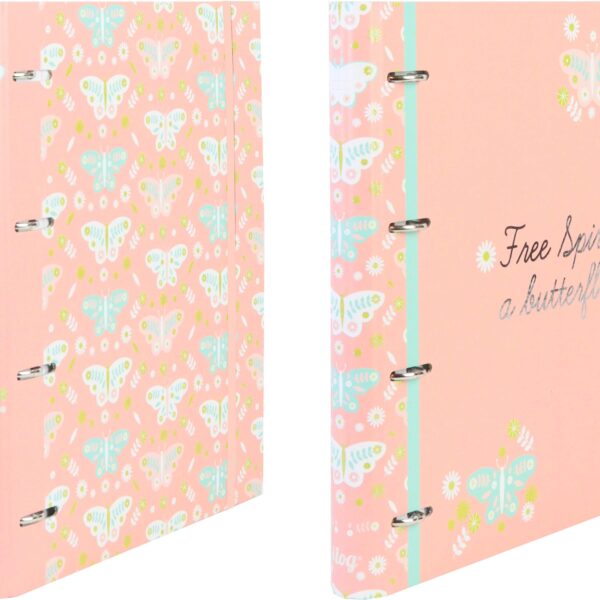 ANCOR Ringbuch A4 118032 B'LOG BUTTERFLIES, liniert