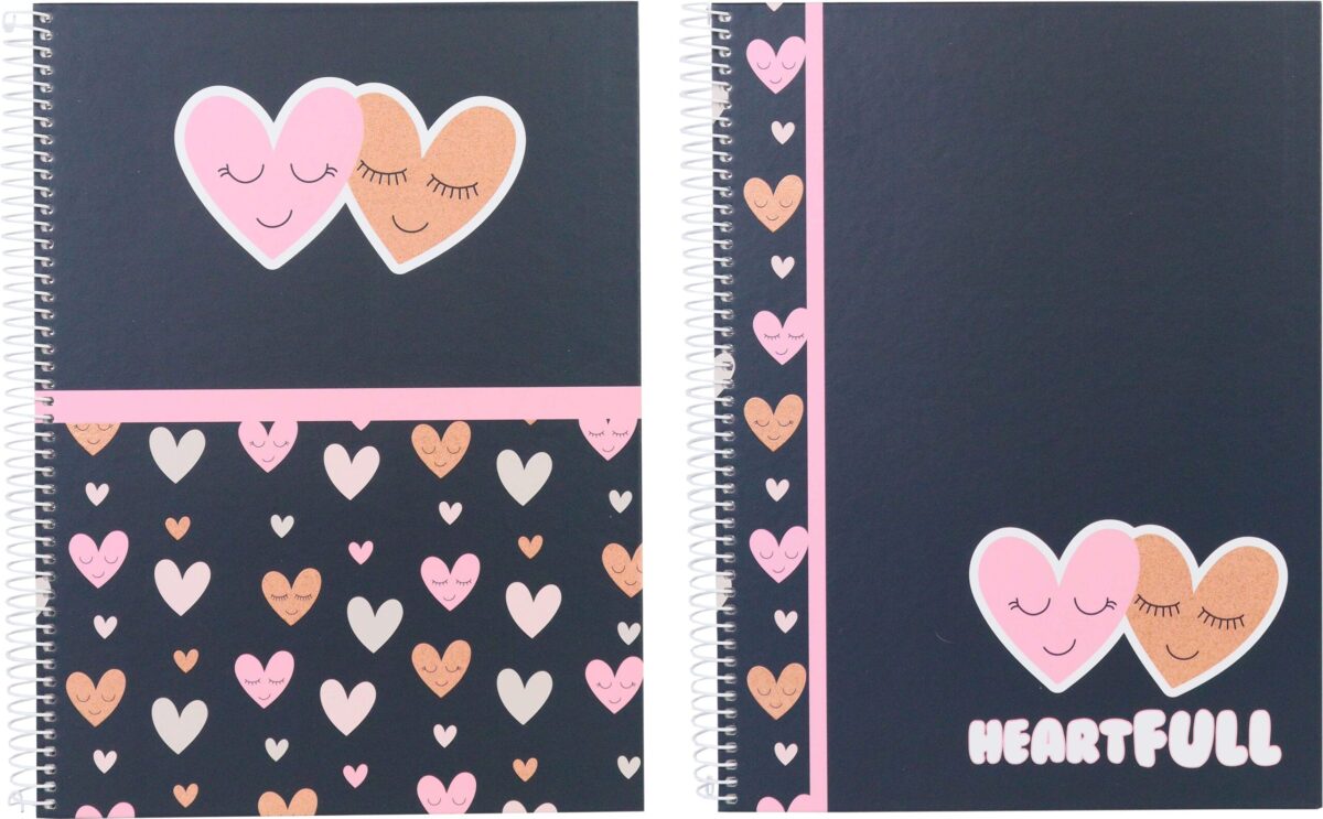 ANCOR Spiralbuch Hardcover A5 118315 B'LOG HEARTS,kariert 80 Blatt – Hochwertig & günstig bei ShopDeca