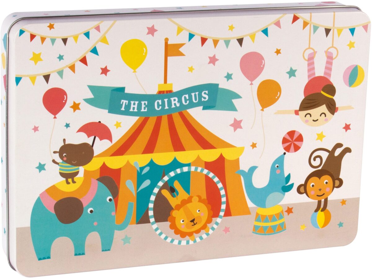 APLI KIDS Puzzle Zirkus 8x8cm 14407 Metallbox 24-teilig – Hochwertig & günstig bei ShopDeca