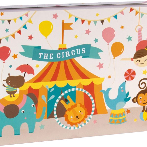APLI KIDS Puzzle Zirkus 8x8cm 14407 Metallbox 24-teilig