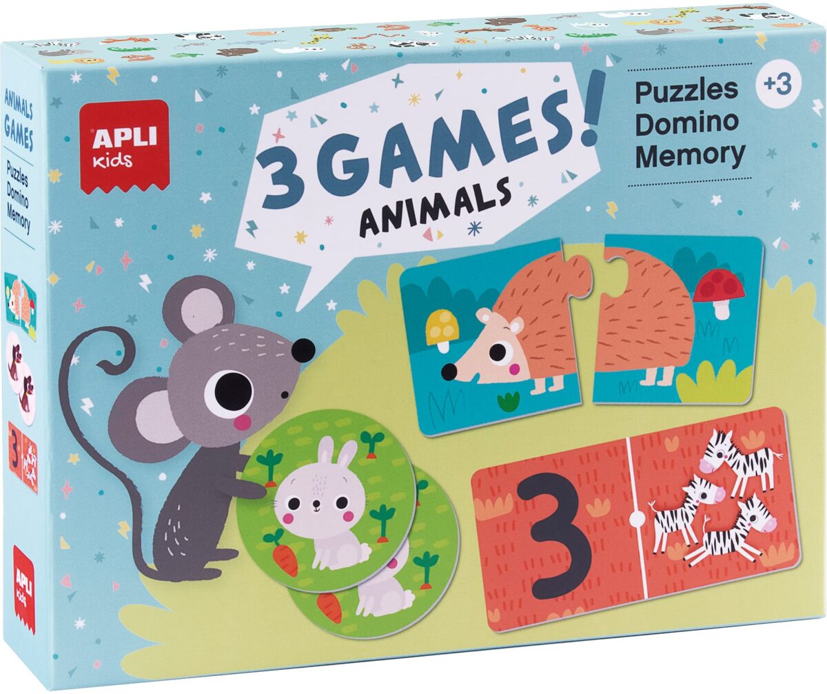 APLI KIDS Spielebox Tiere 18798 Puzzle, Domino, Memory – Hochwertig & günstig bei ShopDeca