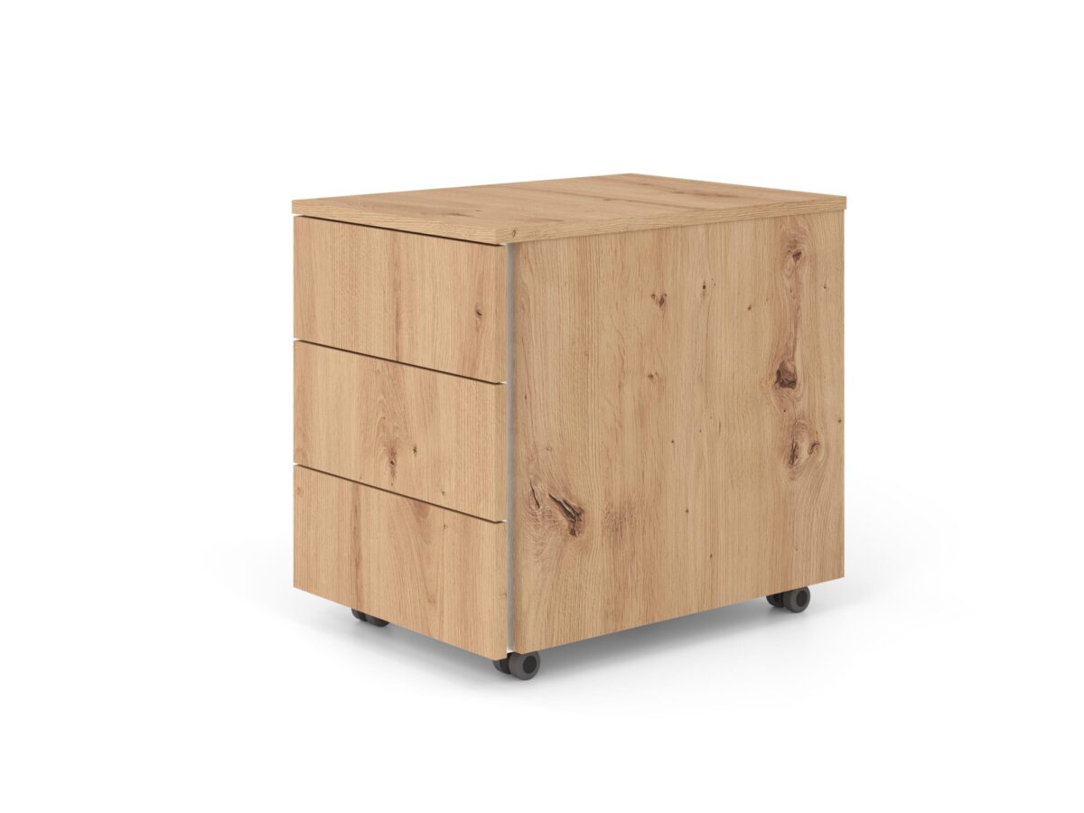 APOLLO Rollcontainer VLC30/R/R/GL Asteiche, 3 Schublade – Hochwertig & günstig bei ShopDeca