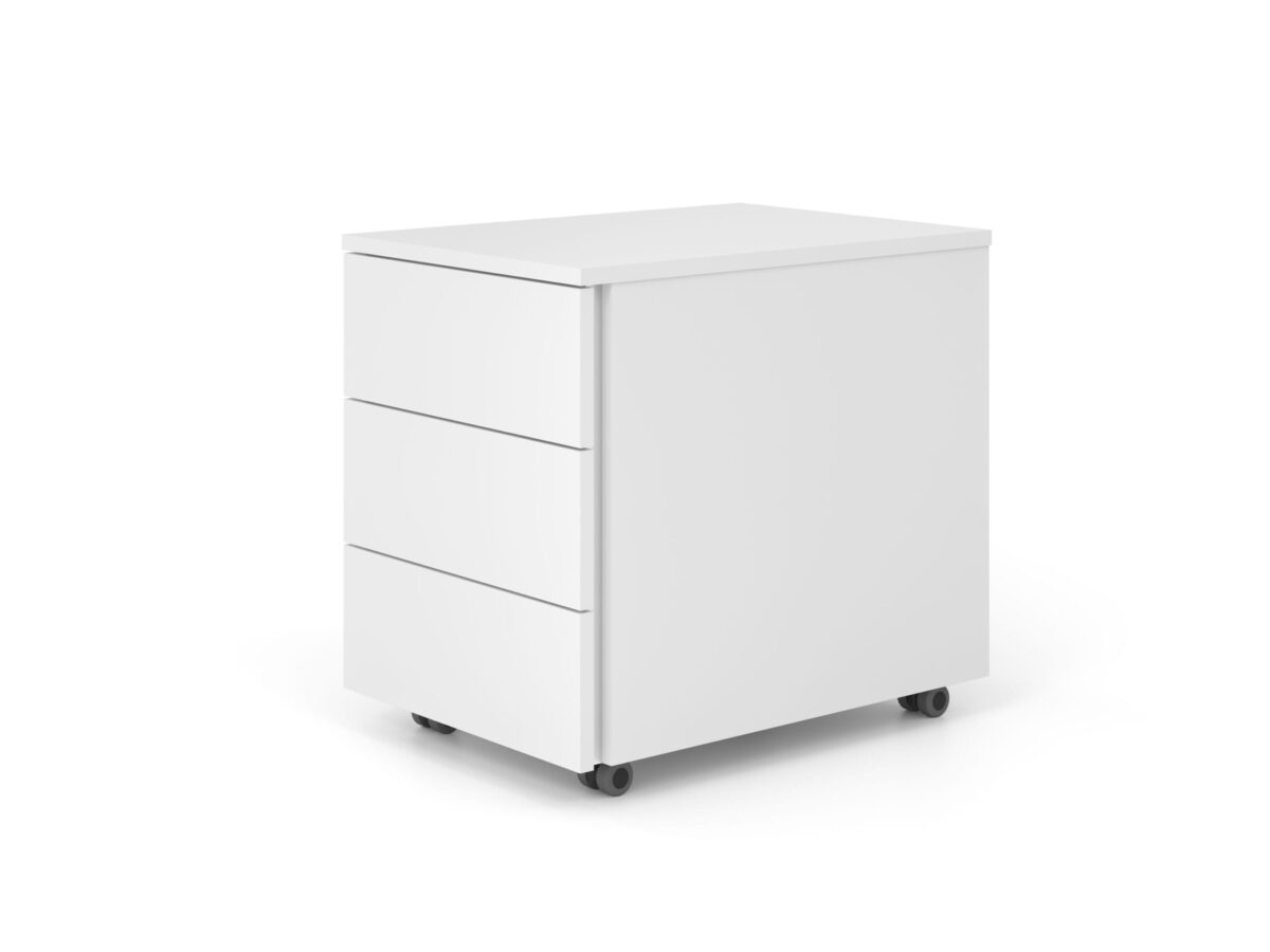 APOLLO Rollcontainer VLC30/W/W/GL weiss, 3 Schublade – Hochwertig & günstig bei ShopDeca