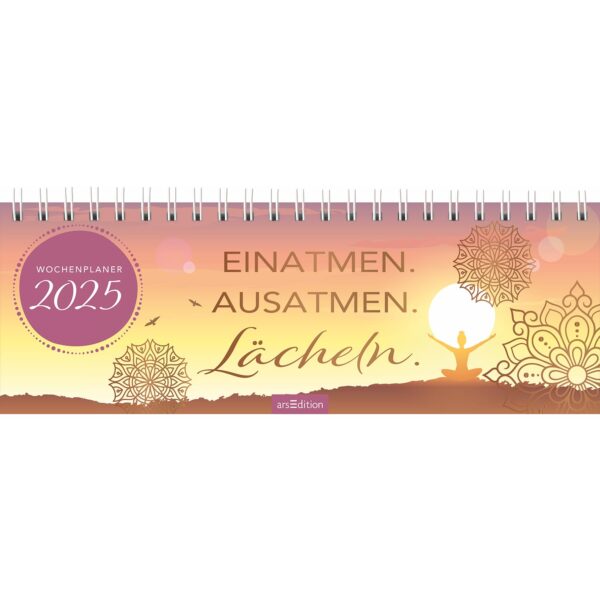 ARS EDITION Tischkalender 2025 13299 Einatmen 1W/1S DE 297x115mm