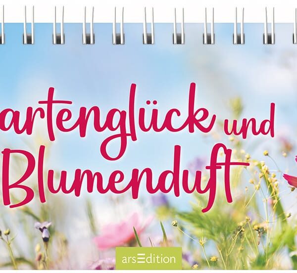 ARS EDITION Tischkalender 2025 13377 Garten 1W/1S DE 29.7x11.5cm