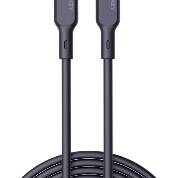 AUKEY Cable USB-C-to-C, Silicone CB-SCC102 1.8m, 100W,Black