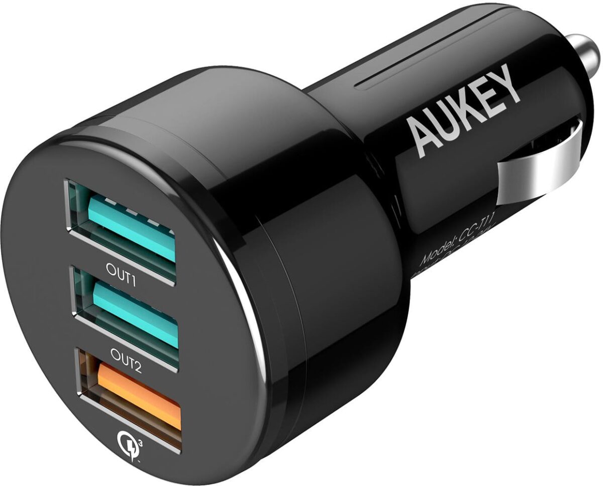 AUKEY Expedition CarCharger42W bl. CC-T11 3-Port,USB-type A QC3 – Hochwertig & günstig bei ShopDeca