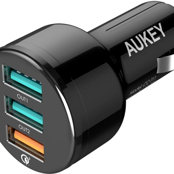 AUKEY Expedition CarCharger42W bl. CC-T11 3-Port,USB-type A QC3