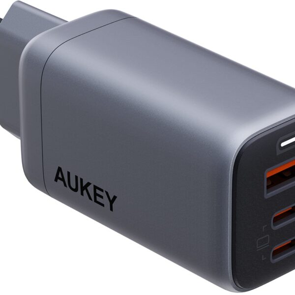 AUKEY OmniaMix II 67W GaN PD PA-B6U GY 3-Port, Wall Charger