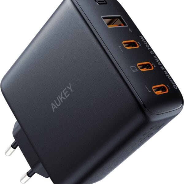 AUKEY OmniaMix II 100W GaN PD PA-B7S BK 4-Port, Wall Charger Black