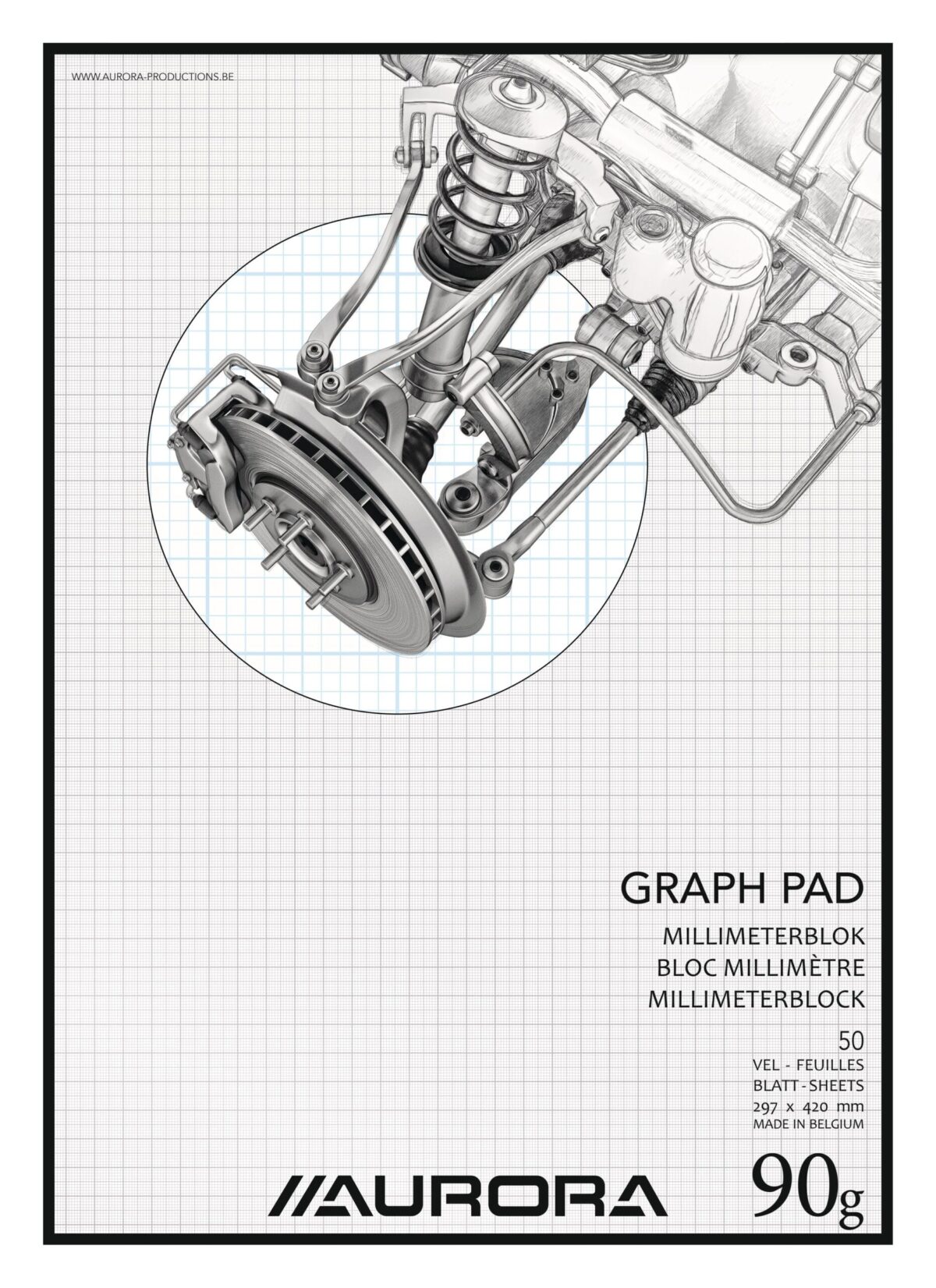 AURORA Millimeterpapier A3 MID101 90g weiss 50 Blatt – Hochwertig & günstig bei ShopDeca