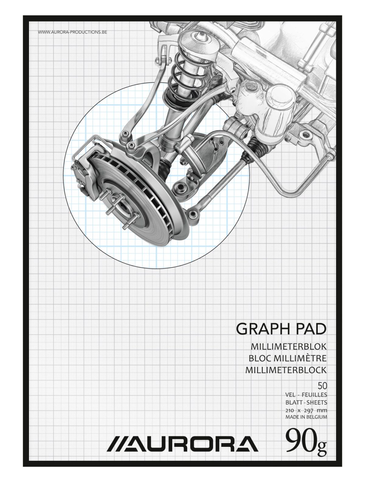 AURORA Millimeterpapier A4 MID51 90g weiss 50 Blatt – Hochwertig & günstig bei ShopDeca