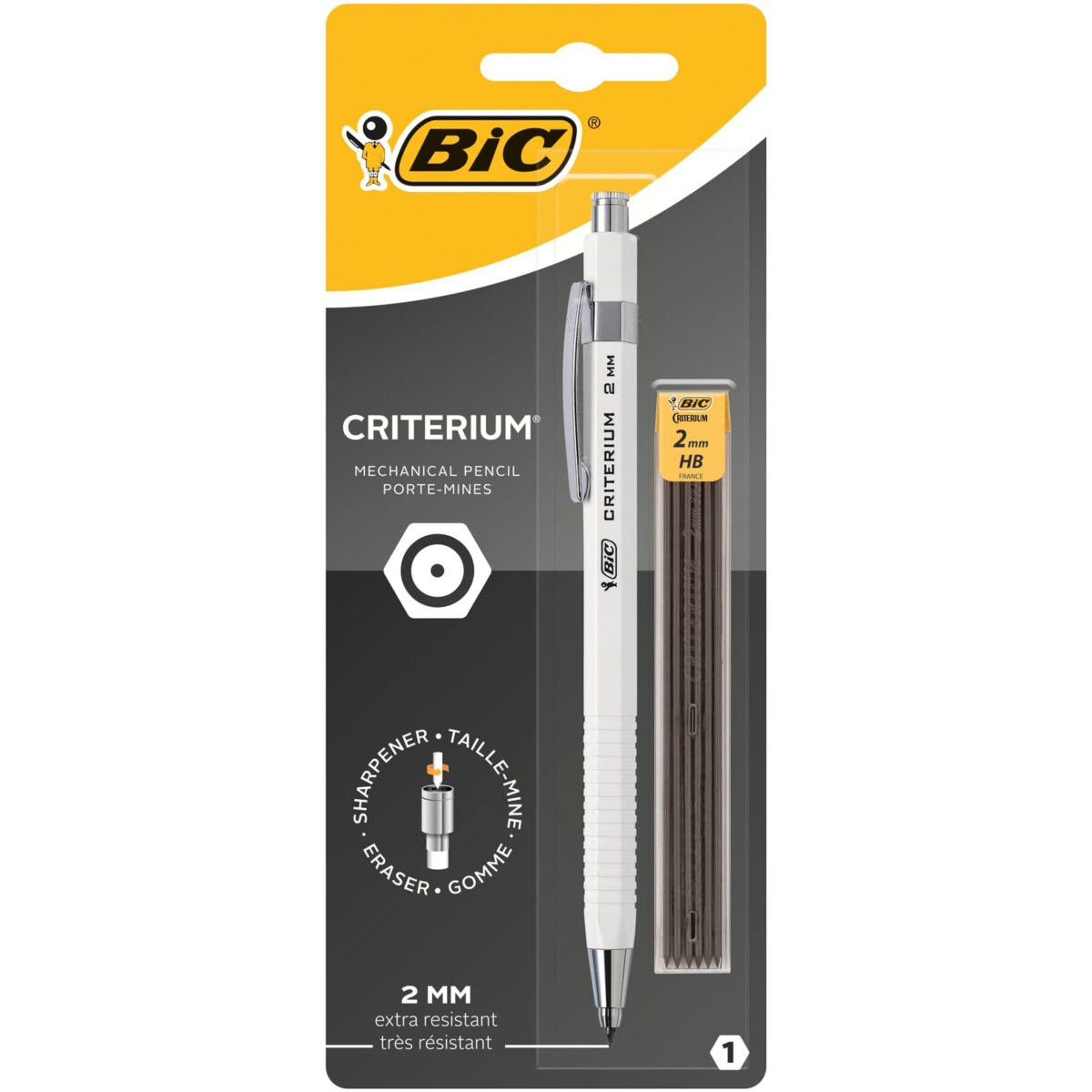 BIC Druckbleistift Criterium HB 8755831 1+1 Stück, weiss, schwarz – Hochwertig & günstig bei ShopDeca
