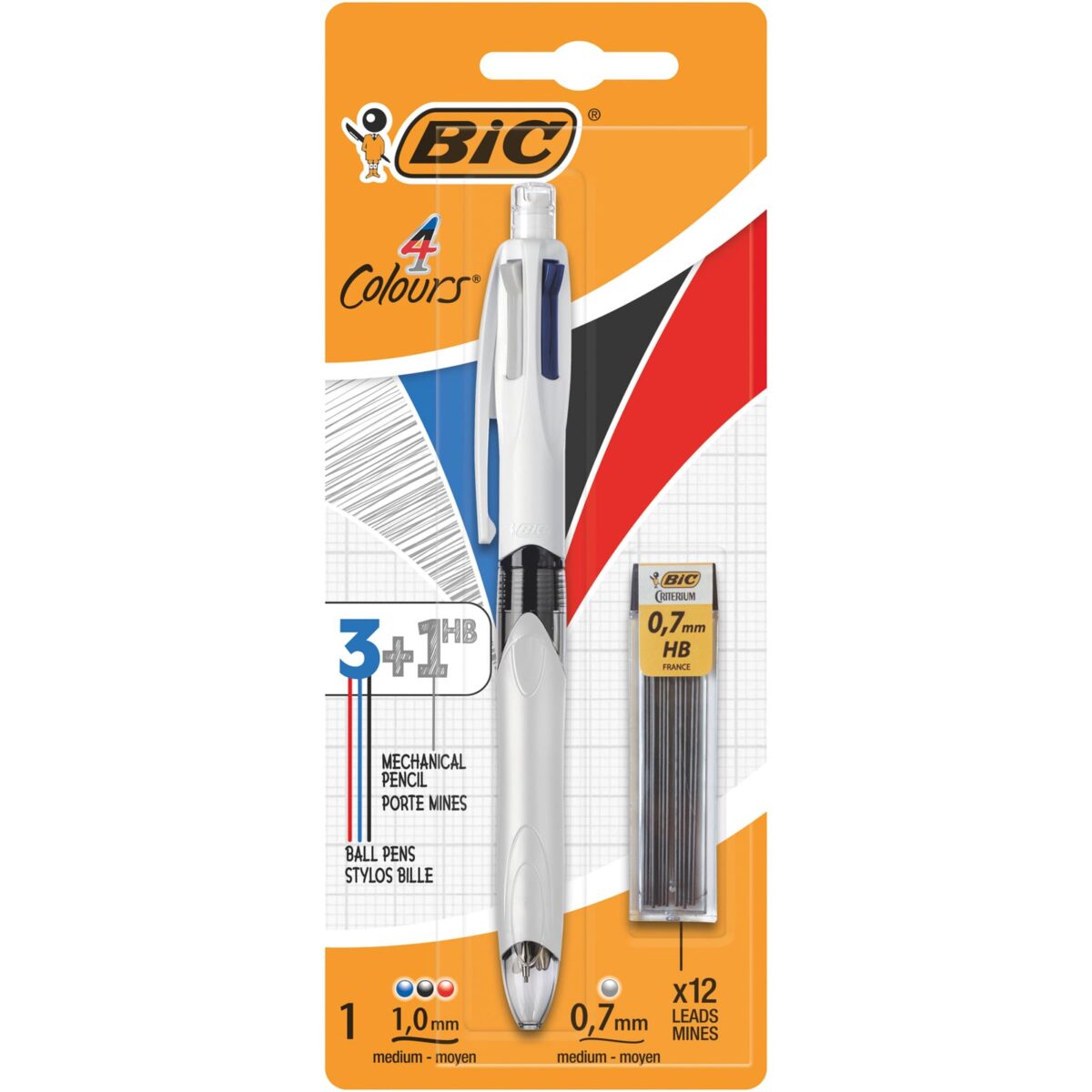 BIC Kugelschreiber + Minenhalter 942103 4 Colours 3+1, multifunction – Hochwertig & günstig bei ShopDeca