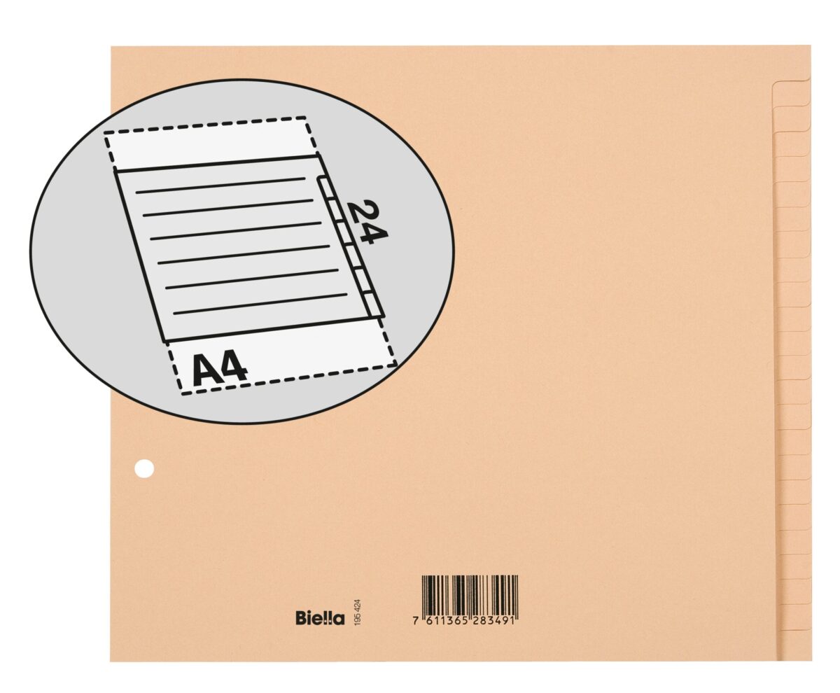 BIELLA Kartonregister A4 19542400U braun blanko 24-teilig – Hochwertig & günstig bei ShopDeca