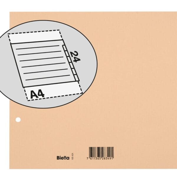 BIELLA Kartonregister A4 19542400U braun blanko 24-teilig