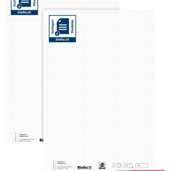 BIELLA Hängemappen-Etiketten 60x30mm 27363200U weiss 10 Blatt à 27 Stück