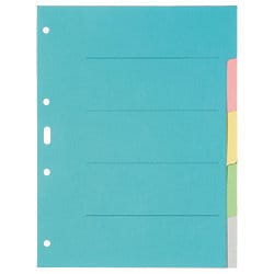 BIELLA Kartonregister A4 46140500U bunt 5-teilig
