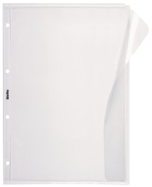BIELLA Zeigetaschen PP 150my A4 47241503U mit Lasche glatt 10 Stück