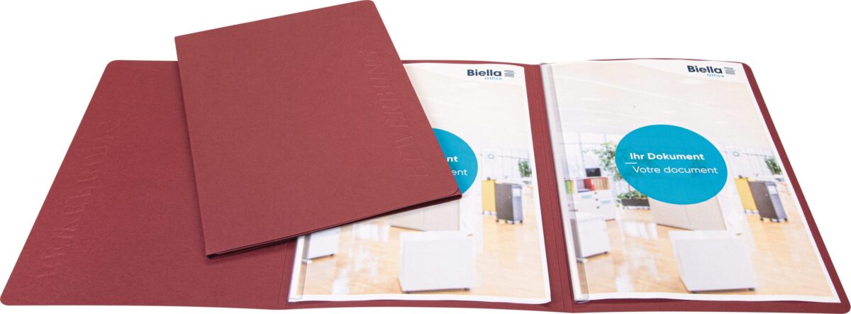 BIELLA Bewerbungsmappe A4 4975847BIBU weinrot, 3-teilig – Hochwertig & günstig bei ShopDeca