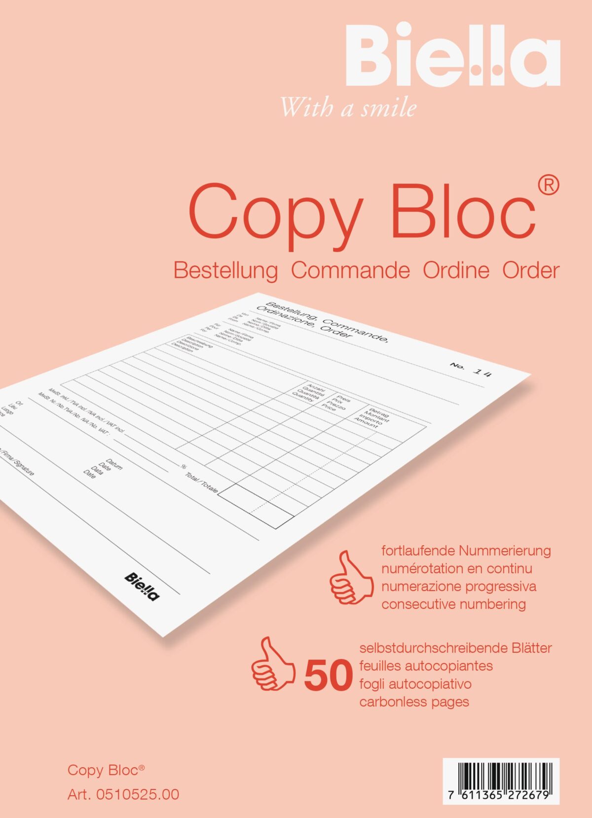 BIELLA Bestellschein COPY-BLOC D/F A5 51052500U selbstdurchschreib. 50x2 Blatt – Hochwertig & günstig bei ShopDeca