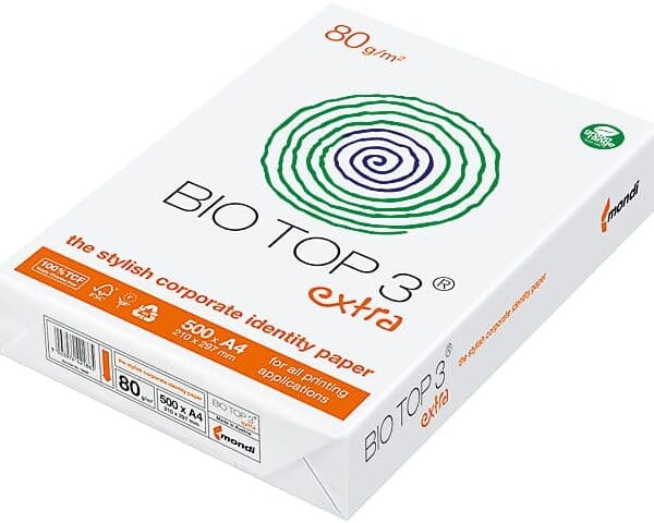 BIO TOP 3 Multifunktionspapier A4 266593 80g, weiss 2500 Blatt