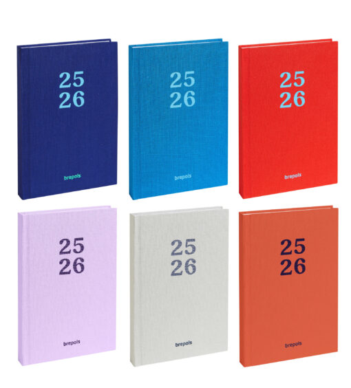 BREPOLS Schüleragenda Rainbow 25/26 2.140.5385 1T/1S 12M ass. ML 11.5x16.9cm
