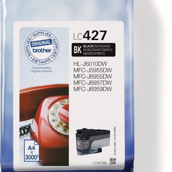 BROTHER Tintenpatrone schwarz LC-427BK MFC-J5955 3000 Seiten