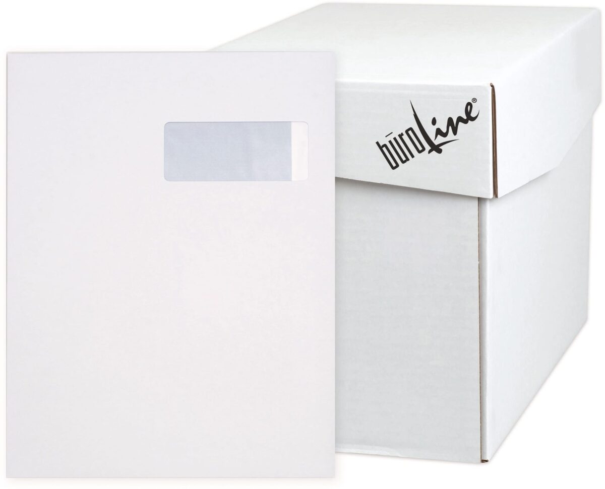 BÜROLINE Couvert m/Fenster rechts C4 106182 120g, weiss 250 Stück – Hochwertig & günstig bei ShopDeca