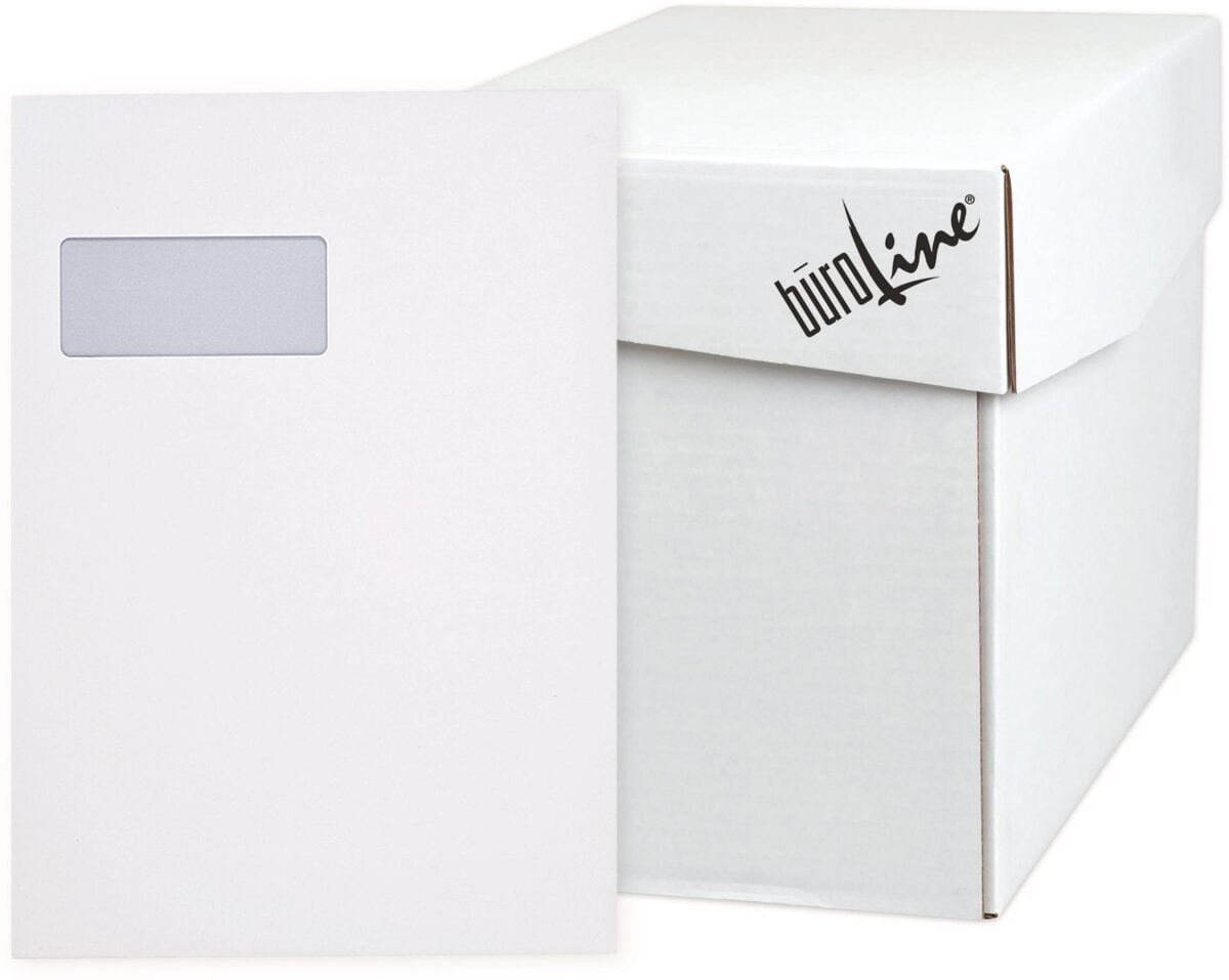 BÜROLINE Couvert m/Fenster links C4 108558 120g, weiss 250 Stück – Hochwertig & günstig bei ShopDeca