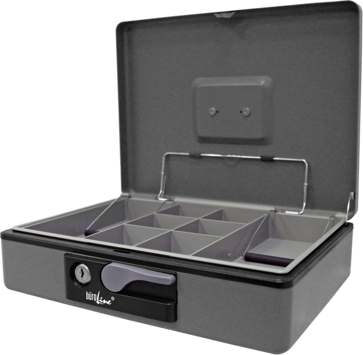 BÜROLINE Geldkassette 30x23x8cm 168439 grau 8-teilig – Hochwertig & günstig bei ShopDeca
