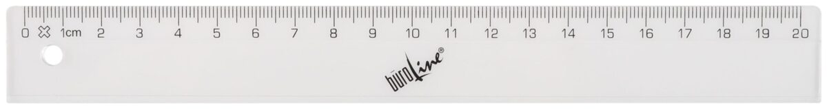 BÜROLINE Massstab 20cm 303401 unzerbrechlich transparent – Hochwertig & günstig bei ShopDeca