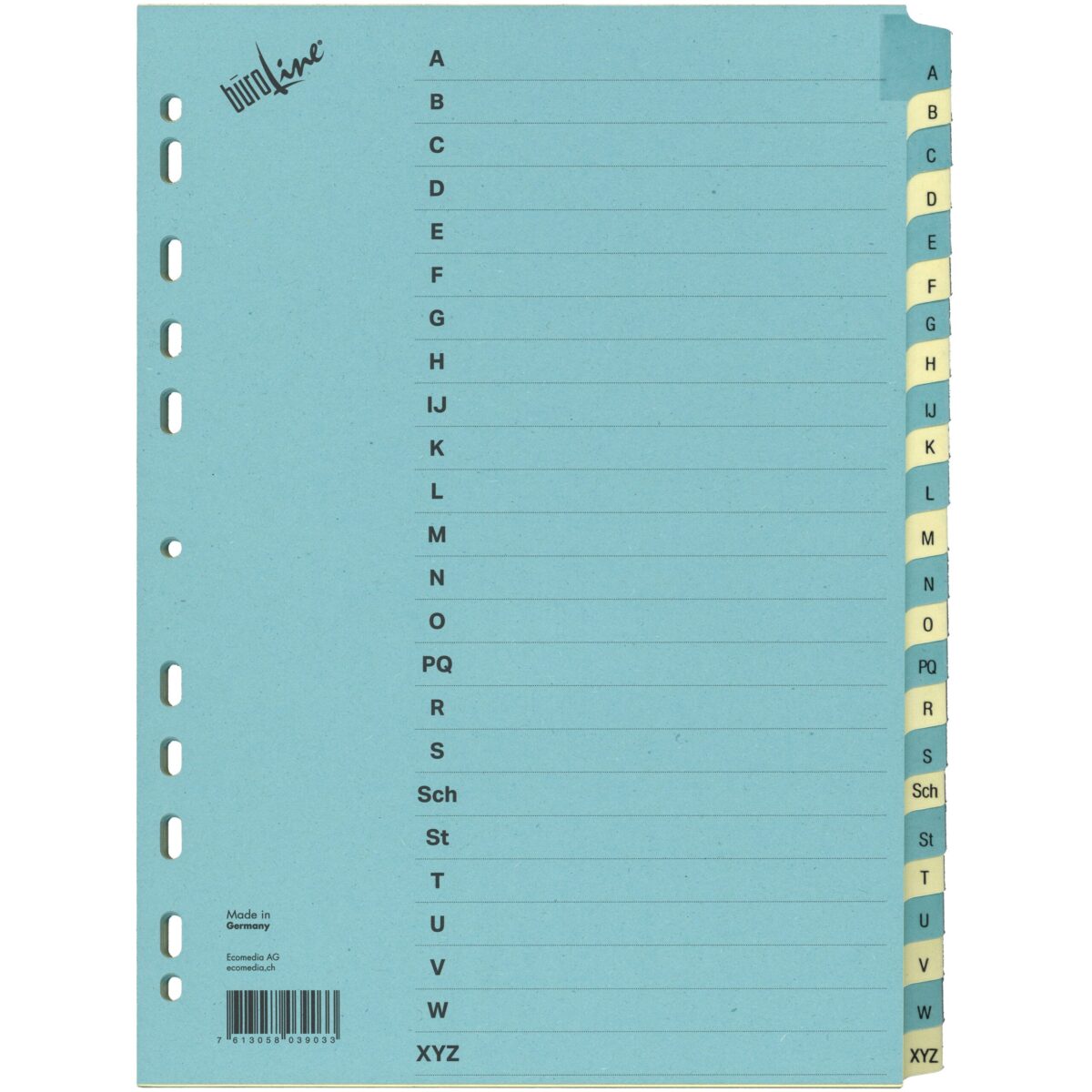 BÜROLINE Kartonregister blau/beige A4 40573 A-Z – Hochwertig & günstig bei ShopDeca