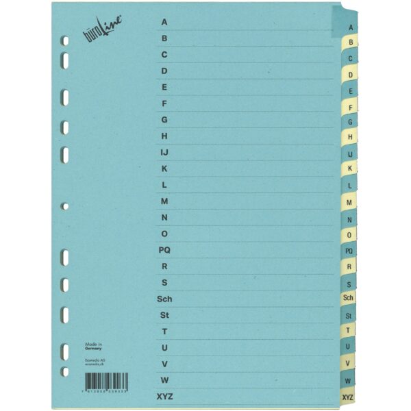 BÜROLINE Kartonregister blau/beige A4 40573 A-Z